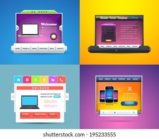 Vector Web Template Home Page Slider Collection