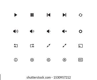 Vector Web Video Player Icons