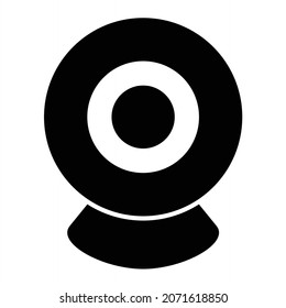 Vector Webcam Glyph Icon Design
