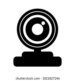 Vector webcam icon isolated on a white background.