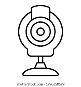 Vector Webcam Outline Icon Design
