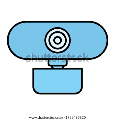 Vector Webcam Outline Icon Design

