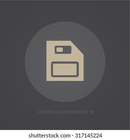 Vector web-icon in dark grey background "save"