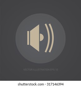 Vector web-icon in dark grey background "sound"