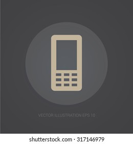 Vector web-icon in dark grey background "phone"