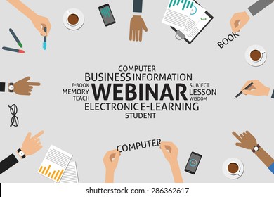 vector webinar concept,template