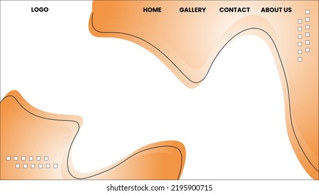 Banner del sitio web del vector con diseño de fluido de oro y tema de rayas blancas