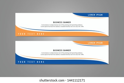 vector website banner template design, business banner design illustrator