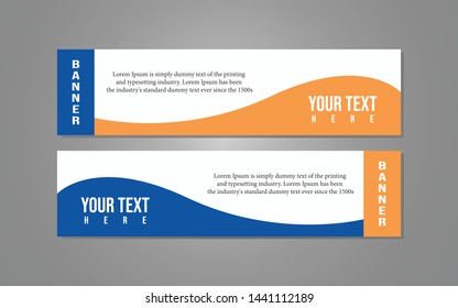 vector website banner template design, business banner design illustrator