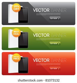 vector website banners for software products