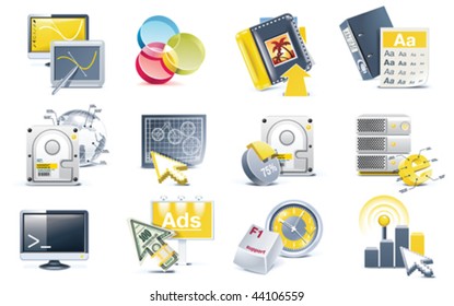 Vector website creation icon set