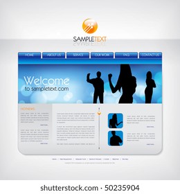 Vector website design template.