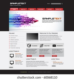 Vector Website Design Template