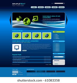 Vector Website Design Template