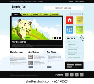 Vector Website Design Template