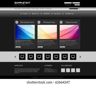 Vector Website Design Template