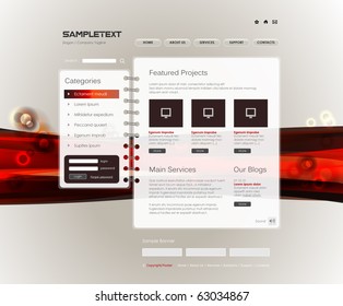 Vector Website Design Template