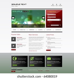 Vector Website Design Template