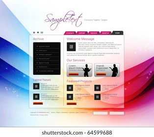 Vector Website Design Template