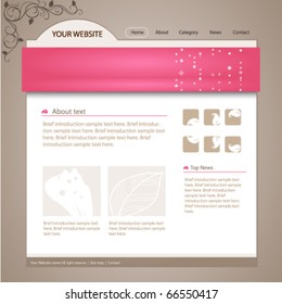 vector website design template