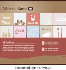 vector website design template