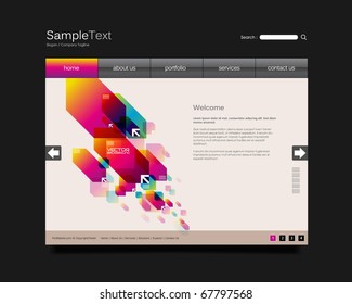 Vector Website Design Template