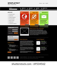 Vector Website Design Template