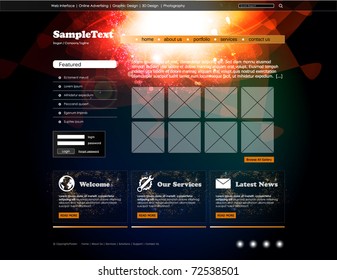 Vector Website Design Template