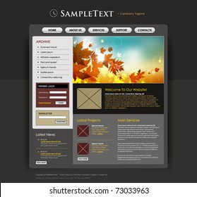 Vector Website Design Template