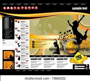 Vector website design template