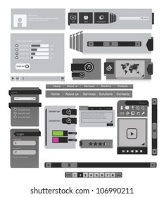 Vector Website Design Template 7 (Silver Style)