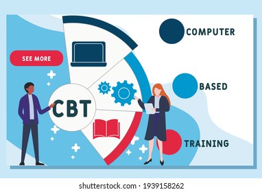 Vector website design template . CBT - Computer Based Training     business concept background. illustration for website banner, marketing materials, business presentation