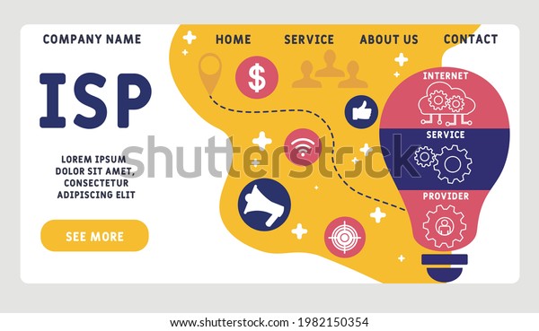 Vector Website Design Template Isp Internet Stock Vector (Royalty Free ...