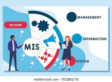 Vector website design template . MIS - Management Information System. business concept background. illustration for website banner, marketing materials, business presentation