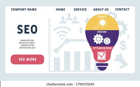 Vector website design template . SEO : Search engine optimization. 
 business concept. illustration for website banner, marketing materials, business presentation, online advertising.