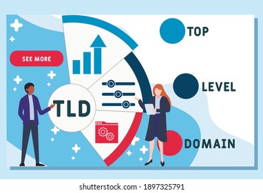 Vector website design template . TLD - Top Level Domain  acronym. business concept background. illustration for website banner, marketing materials, business presentation, online advertising. 