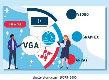 Vector website design template . VGA - Video Graphic Array  business concept background. illustration for website banner, marketing materials, business presentation