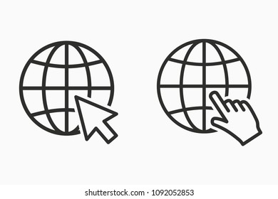 Vector website icon. Internet symbol isolated for graphic and web design.