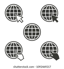 Vector website icon. Internet symbol isolated for graphic and web design.