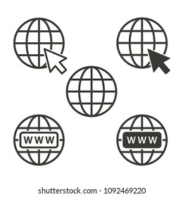 Vector website icon. Internet symbol isolated for graphic and web design.