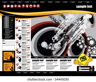 Vector website layout