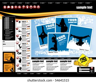 Vector website layout