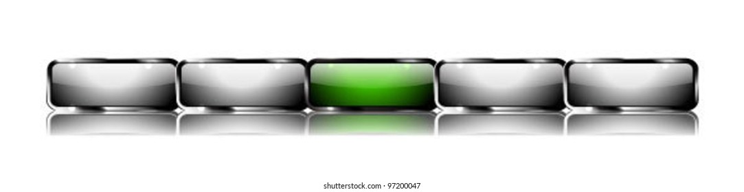 Vector website navigation buttons