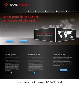 Vector website template for business