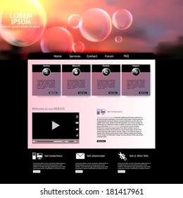 Vector website template for business 