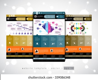 Vector website template for business