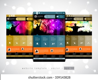 Vector website template for business