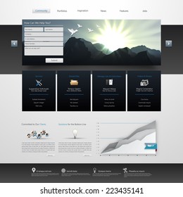 Vector Website Template Design Eps 10