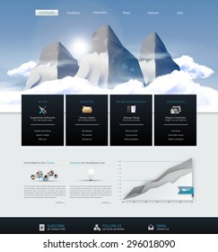 Vector Website Template Design Eps 10