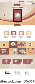 Vector Website Template Design Eps 10